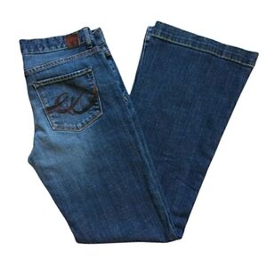 X2 Women's Dark Wash Full Length Flare Leg Jeans